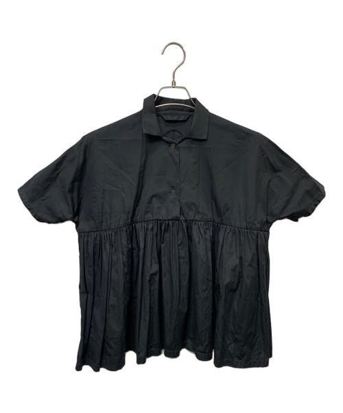 Lin Francais d'antan（ラン フランセ ダンタン）Lin Francais d'antan (ラン フランセ ダンタン) コットンギャザーブラウス ブラック サイズ:表記無しの古着・服飾アイテム
