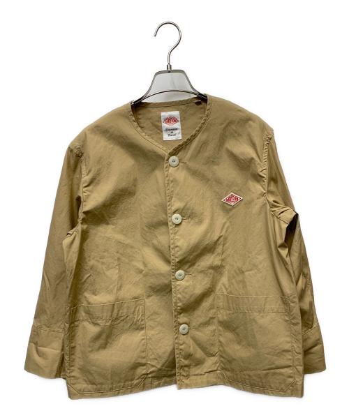 DANTON（ダントン）DANTON (ダントン) ノーカラージャケット カーキ サイズ:34の古着・服飾アイテム