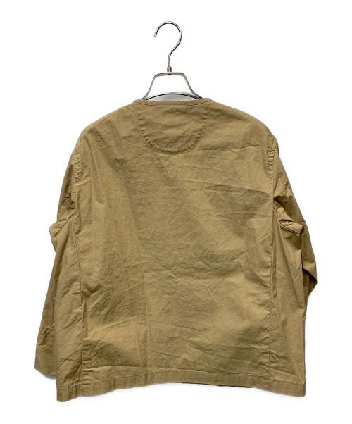 DANTON（ダントン）DANTON (ダントン) ノーカラージャケット カーキ サイズ:34の古着・服飾アイテム