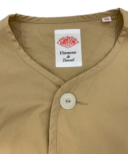 DANTON（ダントン）DANTON (ダントン) ノーカラージャケット カーキ サイズ:34の古着・服飾アイテム
