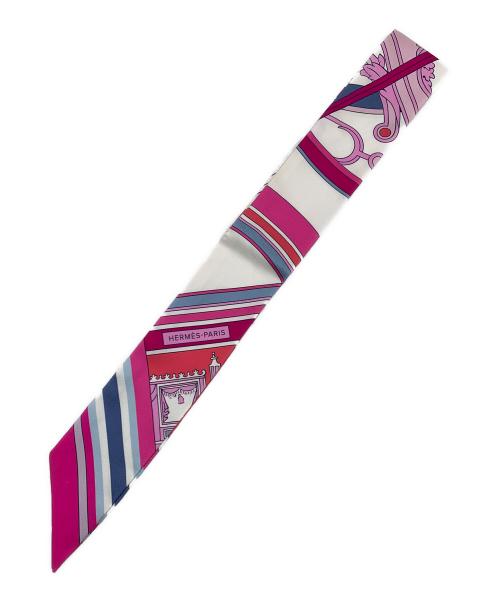 HERMES（エルメス）HERMES (エルメス) ツイリー ジョージ･ワシントンの馬車 ピンクの古着・服飾アイテム