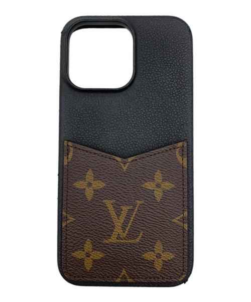 LOUIS VUITTON（ルイ ヴィトン）LOUIS VUITTON (ルイ ヴィトン) iPhoneバンパー 14 Pro MAX ブラック×ブラウンの古着・服飾アイテム