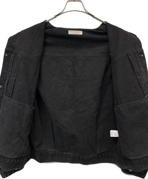 BEAUTY&YOUTH（ビューティーアンドユース）BEAUTY&YOUTH (ビューティーアンドユース) ST/BIO ブラック デニム ジャケット ブラック サイズ:Lの古着・服飾アイテム