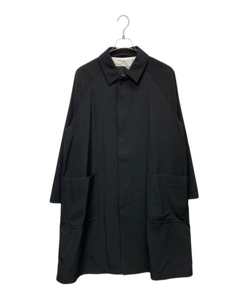 ATON（エイトン）ATON (エイトン) バックサテンバルマカンコート ブラック サイズ:6の古着・服飾アイテム