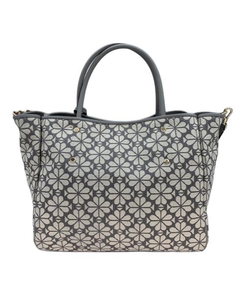 Kate Spade（ケイトスペード）Kate Spade (ケイトスペード) スペード フラワー ジャカード ラージ エブリシング トート グレーの古着・服飾アイテム