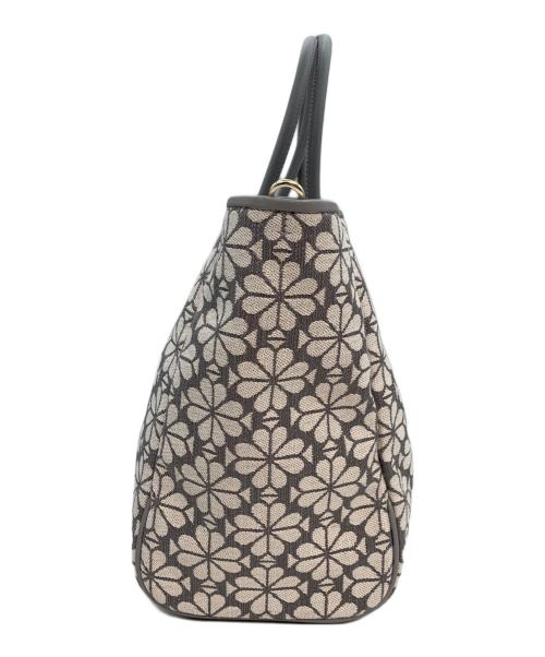 Kate Spade（ケイトスペード）Kate Spade (ケイトスペード) スペード フラワー ジャカード ラージ エブリシング トート グレーの古着・服飾アイテム