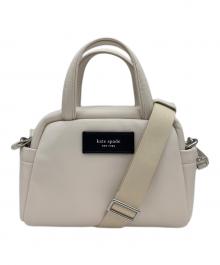 Kate Spade（ケイトスペード）の古着「パフド レザー サッチェル」｜アイボリー