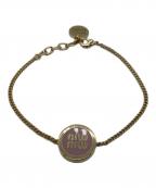 MIU MIUミュウミュウ）の古着「エナメルメタルブレスレット」｜ピンク