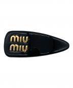 MIU MIUミュウミュウ）の古着「パテントレザーヘアクリップ」｜ブラック