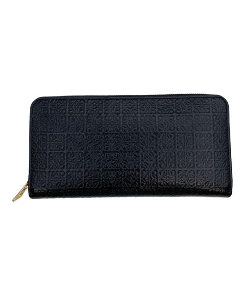 LOEWE（ロエベ）LOEWE (ロエベ) リピートジップアラウンドウォレット ブラックの古着・服飾アイテム