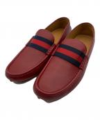 GUCCIグッチ）の古着「ドライビングシューズ」｜レッド