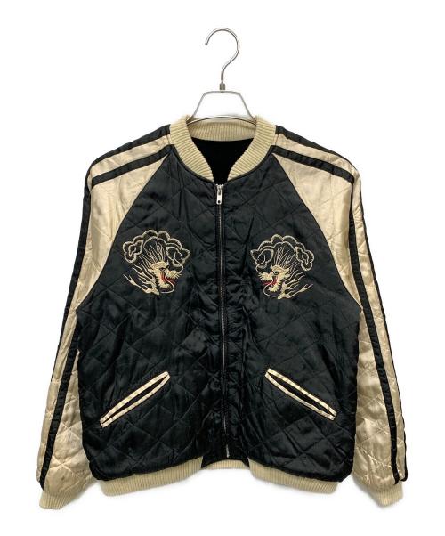 馬師努（馬師努）馬師努 (馬師努) リバーシブルスカジャン ブラック サイズ:Sの古着・服飾アイテム