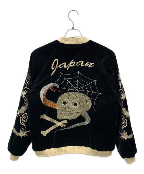 馬師努（馬師努）馬師努 (馬師努) リバーシブルスカジャン ブラック サイズ:Sの古着・服飾アイテム