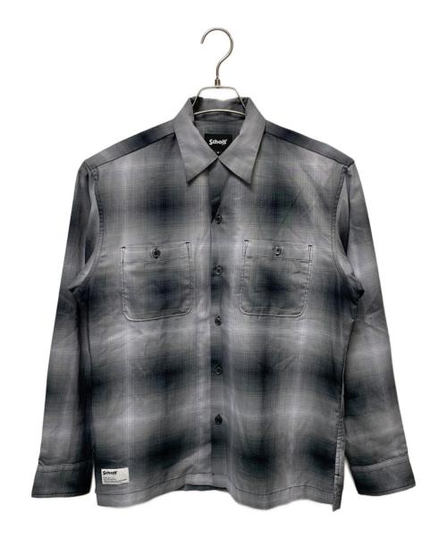 Schott（ショット）Schott (ショット) オンブレチェックシャツ グレー サイズ:Mの古着・服飾アイテム
