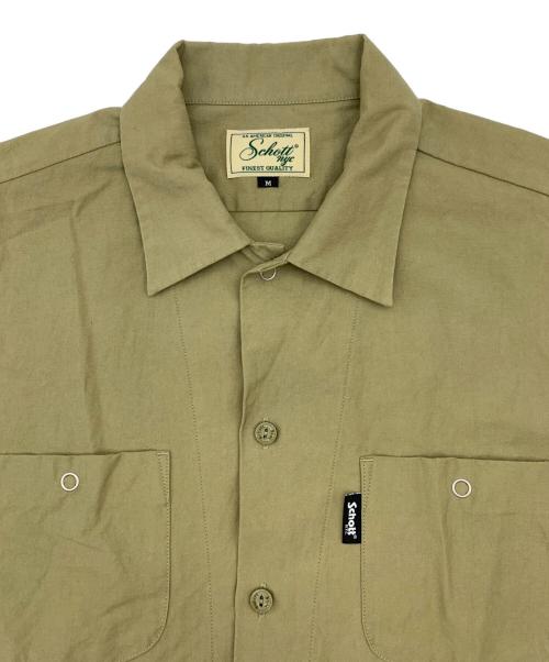 Schott（ショット）Schott (ショット) CN WORK SHIRT/ワークシャツ カーキ サイズ:Mの古着・服飾アイテム