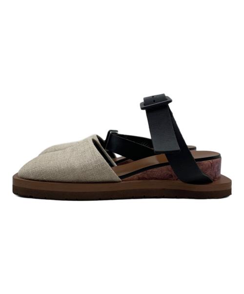 Pippichic（ピッピシック）Pippichic (ピッピシック) ウッドソールベルトサンダル ブラウン サイズ:記載なしの古着・服飾アイテム