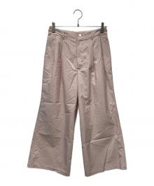 AURALEE（オーラリー）の古着「FINX POLYESTER STRIPE PANTS」｜ピンク