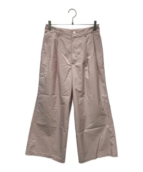 AURALEE（オーラリー）AURALEE (オーラリー) FINX POLYESTER STRIPE PANTS ピンク サイズ:1の古着・服飾アイテム