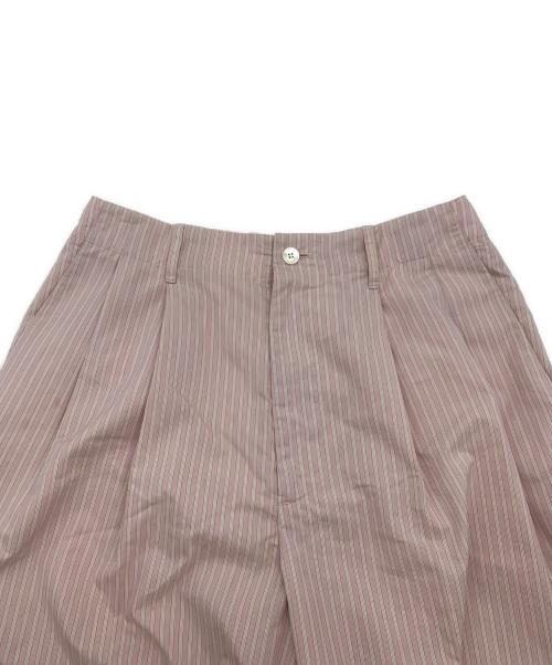 AURALEE（オーラリー）AURALEE (オーラリー) FINX POLYESTER STRIPE PANTS ピンク サイズ:1の古着・服飾アイテム