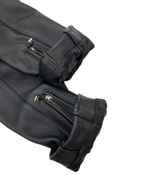 STUDIOUS（ステュディオス）STUDIOUS (ステュディオス) ダブルライダースジャケット ブラック サイズ:3の古着・服飾アイテム