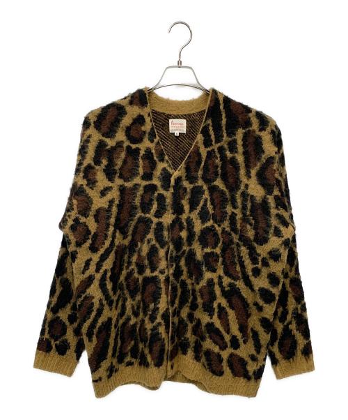 PENNEYS（ペニーズ）PENNEYS (ペニーズ) 厚手カーディガン ブラウン×ブラック サイズ:Mの古着・服飾アイテム