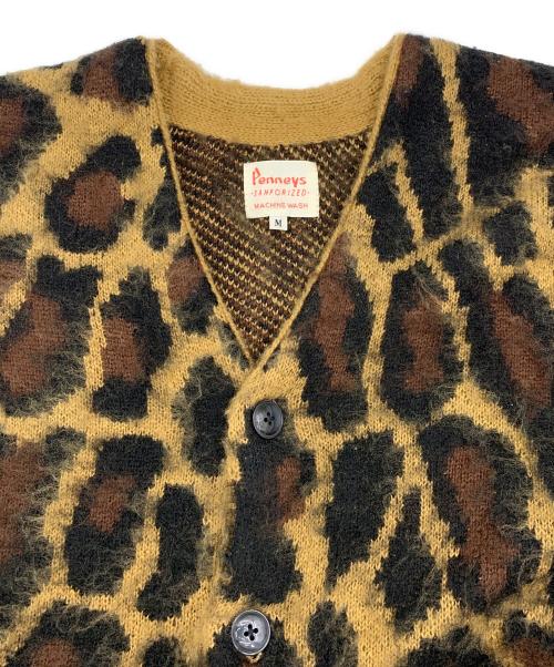 PENNEYS（ペニーズ）PENNEYS (ペニーズ) 厚手カーディガン ブラウン×ブラック サイズ:Mの古着・服飾アイテム