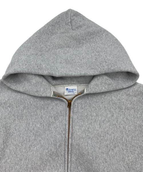 Champion REVERSE WEAVE（チャンピオン リバース ウィーブ）Champion REVERSE WEAVE (チャンピオン リバース ウィーブ) ジップアップパーカー グレー サイズ:Mの古着・服飾アイテム