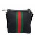 GUCCI (グッチ) キャンバスショルダーバッグ ブラック：50000円