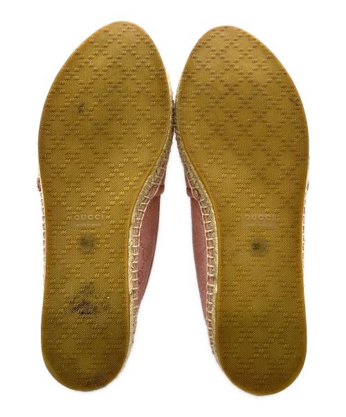 GUCCI（グッチ）GUCCI (グッチ) GGキャンバス エスパドリーユ ピンク サイズ:38 1/2の古着・服飾アイテム