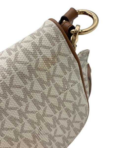 MICHAEL KORS（マイケル・コース）MICHAEL KORS (マイケルコース) ショルダーバッグ アイボリー×ブラウンの古着・服飾アイテム