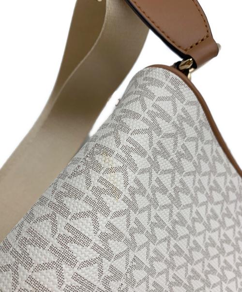MICHAEL KORS（マイケル・コース）MICHAEL KORS (マイケルコース) ショルダーバッグ アイボリー×ブラウンの古着・服飾アイテム