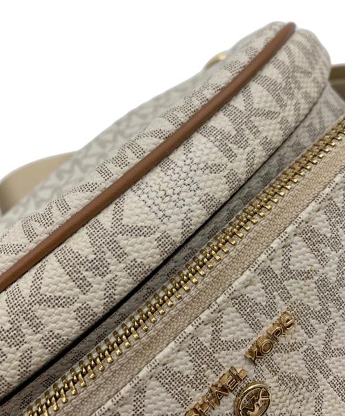 MICHAEL KORS（マイケル・コース）MICHAEL KORS (マイケルコース) ショルダーバッグ アイボリー×ブラウンの古着・服飾アイテム
