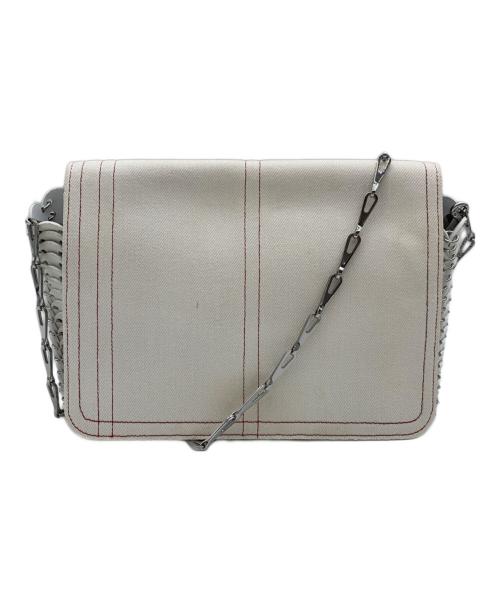 PACO RABANNE（パコラバンヌ）PACO RABANNE (パコラバンヌ) チェーンショルダーバッグ ホワイトの古着・服飾アイテム