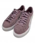 PUMAプーマ）の古着「スエード プラットフォーム」｜ピンク