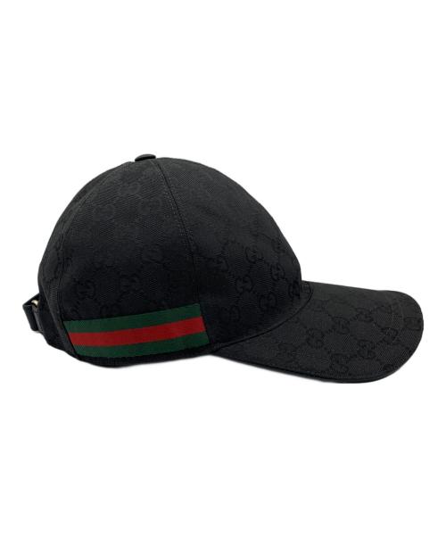 GUCCI（グッチ）GUCCI (グッチ) キャップ ブラック サイズ:M 58cmの古着・服飾アイテム