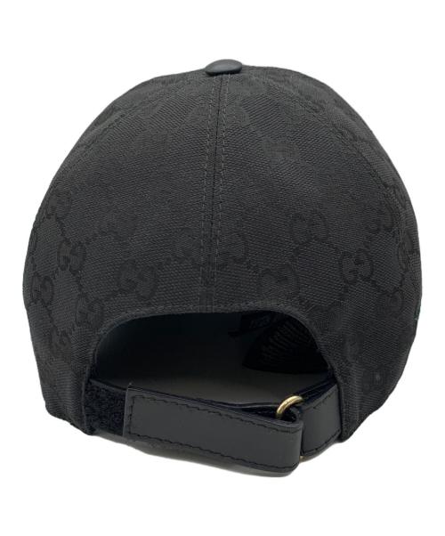 GUCCI（グッチ）GUCCI (グッチ) キャップ ブラック サイズ:M 58cmの古着・服飾アイテム