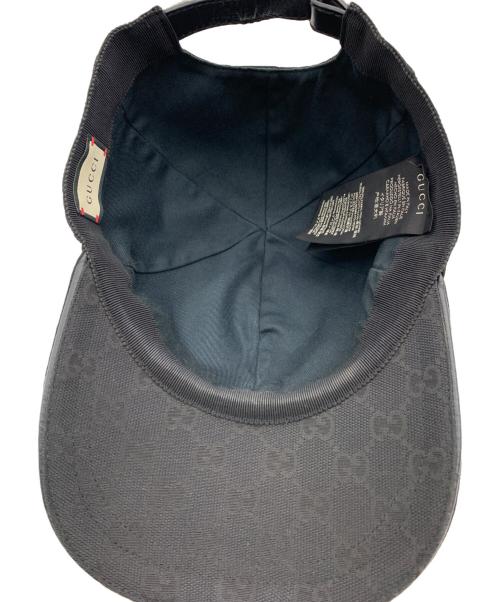 GUCCI（グッチ）GUCCI (グッチ) キャップ ブラック サイズ:M 58cmの古着・服飾アイテム