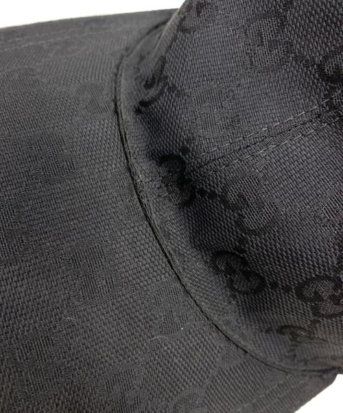 GUCCI（グッチ）GUCCI (グッチ) キャップ ブラック サイズ:M 58cmの古着・服飾アイテム