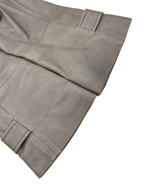 Aquascutum（アクアスキュータム）Aquascutum (アクアスキュータム) レザーコート グレージュ サイズ:表記無しの古着・服飾アイテム