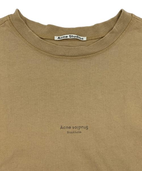 Acne studios（アクネ ストゥディオス）ACNE STUDIOS (アクネ ストゥディオス) オーバーサイズロゴプリントTシャツ カーキ サイズ:Sの古着・服飾アイテム