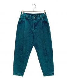 NEON SIGN（ネオンサイン）の古着「バギーデニムパンツ」｜グリーン