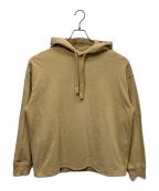 Acne studiosアクネ ストゥディオス）の古着「ダメージフロントプリントパーカー」｜カーキ