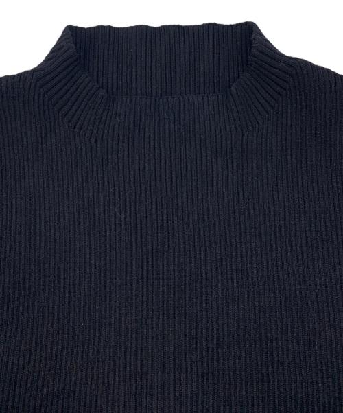 MERCURY DUO（マーキュリーデュオ）MERCURY DUO (マーキュリーデュオ) 異素材ドッキングフレアニットワンピース ブラック サイズ:Fの古着・服飾アイテム