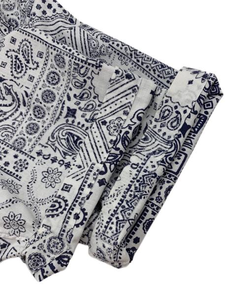 J.PRESS（ジェイプレス）J.PRESS (ジェイプレス) reyn spooner (レイン スプナー) 半袖シャツ ホワイト×ネイビー サイズ:XLの古着・服飾アイテム