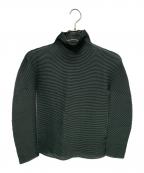ISSEY MIYAKE meイッセイ ミヤケ ミー）の古着「ハイネックカットソー」｜グリーン