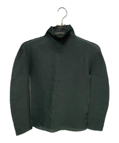 ISSEY MIYAKE me（イッセイ ミヤケ ミー）ISSEY MIYAKE me (イッセイ ミヤケ ミー) ハイネックカットソー グリーン サイズ:記載なしの古着・服飾アイテム