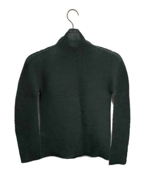 ISSEY MIYAKE me（イッセイ ミヤケ ミー）ISSEY MIYAKE me (イッセイ ミヤケ ミー) ハイネックカットソー グリーン サイズ:記載なしの古着・服飾アイテム