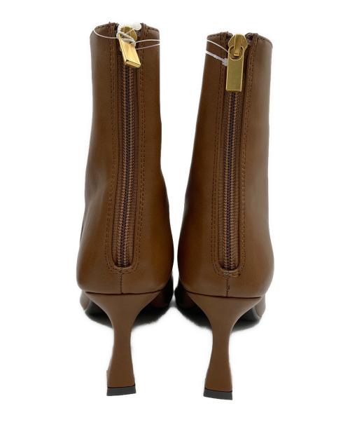 Mila Owen（ミラオーウェン）Mila Owen (ミラオーウェン) フレンチスクエアショートブーツ ブラウン サイズ:38の古着・服飾アイテム