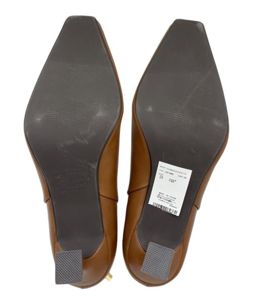 Mila Owen（ミラオーウェン）Mila Owen (ミラオーウェン) フレンチスクエアショートブーツ ブラウン サイズ:38の古着・服飾アイテム