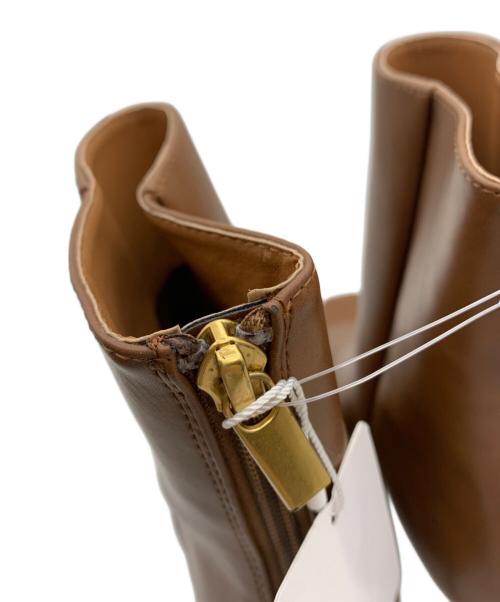 Mila Owen（ミラオーウェン）Mila Owen (ミラオーウェン) フレンチスクエアショートブーツ ブラウン サイズ:38の古着・服飾アイテム